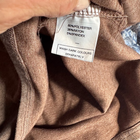 Brown / tan Ruffle Sleeve Top - Picture 6 of 6